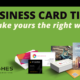 Business card tips - Make yours the right way - Pel Hughes print marketing new orleans
